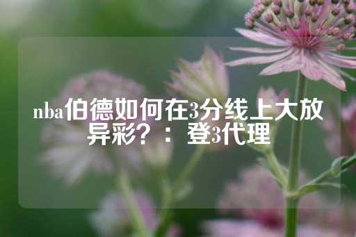 nba伯德如何在3分线上大放异彩？：登3代理-第1张图片-皇冠信用盘出租